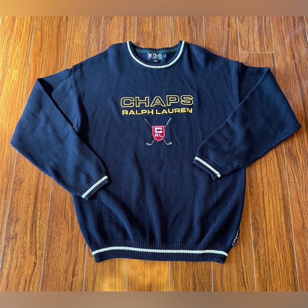 Ralph Lauren - Golf Sweater - Chaps - 100% Cotton - Size: Large